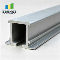 Rail de plafond en aluminium robuste pour cloison mobile avec double support à roulettes