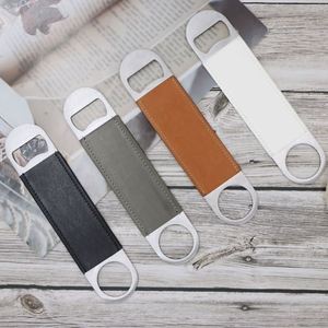 Ouvre-bouteille élégant en simili cuir et acier inoxydable, ouvre-bouteille portable pour cadeaux avec logo personnalisé - Product Image 2