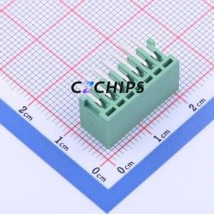 DB2ERC-2.5-7P-GN Plug-in Terminal Block Bent Lead Through Hole,P=2.5mm Connector Board-to-Board / Socket Closed 1x7P 2.5mm Green - Product Image 2