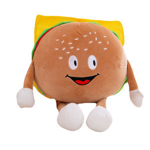 Oem Pu Foam 3d fetta Squishy a lenta crescita spremere roba morbida peluche Toast cuscino cane farcito Hamburger tessuto pane giocattolo fantasia - Product Image 1