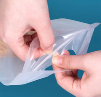 Sachet Doypack refermable transparent en Mylar avec fermeture éclair, pochette plastique transparente pour l'emballage de fruits secs, noix, aliments et épices