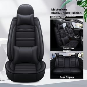 غطاء عصري من الجلد 5 مقاعد وسيارة PU غطاء كامل لجميع المواسم جيد التهوية لمقعد السيارة متوفر بالجملة - Product Image 5