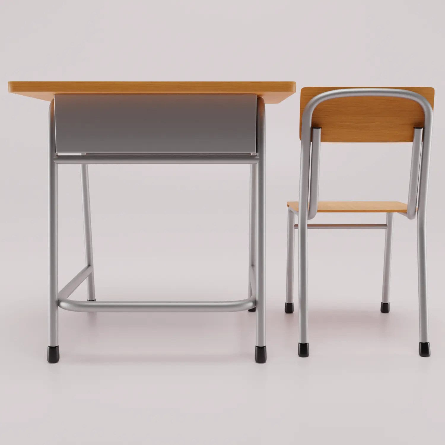 Cómodo estudiante moderno niños estudio escritorio individual y silla muebles de aula Silla de hierro escritorio y silla de escuela primaria
