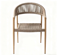 Chaises de jardin modernes en rotin tressé noir pour l'extérieur