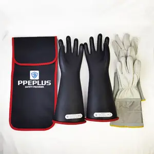 2024 Anti Shock Class 1 Dielectric Arc Flash High Voltage Electrical Safety Gloves 75000v