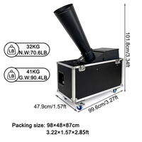 Igreslite Canon à Confettis CO2, Contrôle DMX512, 200W, Jet Haute Portée 10-12m/32.8-39.4ft, Machine à Effets Scéniques pour Fêtes, Clubs et Événements