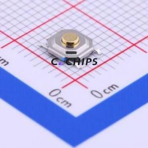 1TS001G-1700-1700-CT Tactile Switch SMD,5.1x5.1mm Switch Single Pole Single Throw Round Button 1.7N Vertical Mount - Product Image 1