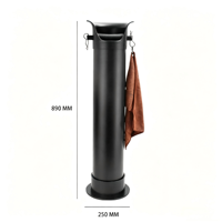 Poubelle à café commerciale sur pied 17L grande capacité pour expresso et déchets de café, outil de café, tube de retrait des grondes, seau à grondes, boîte de retrait des grondes