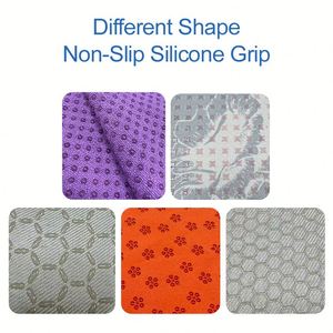 Tapis de yoga antidérapant en silicone avec sangles élastiques, super absorbant, séchage rapide, pour fitness et Pilates - Product Image 5