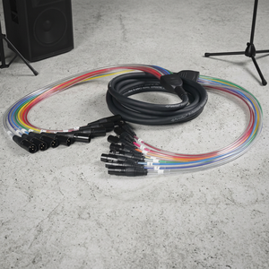 สายเคเบิล XLR แบบม้วน 12 ช่อง ตัวผู้-ตัวผู้ แบบถักป้องกันสัญญาณรบกวน สำหรับงานเสียงระดับมืออาชีพ - Product Image 1