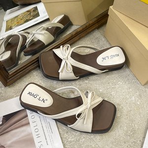 <span class=keywords><strong>Sandalias</strong></span> Casuales <span class=keywords><strong>de</strong></span> Verano para Mujer <span class=keywords><strong>con</strong></span> Diseño <span class=keywords><strong>de</strong></span> Lazo Moderno, Simples y Versátiles, Transpirables y Antideslizantes - Product Image 3