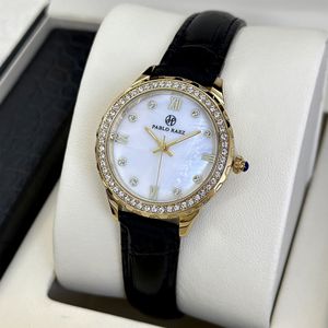 Reloj de pulsera de lujo para mujer, elegante, con esfera de nácar y diamantes de imitación, y movimiento de cuarzo. - Product Image 3