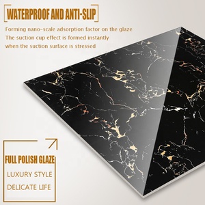 بلاط سيراميك مصقول بالكامل من الذهب الأسود ، والبورسلين ، والبورسلين ، 60X60 - Product Image 2