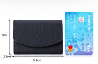 Dompet Kulit Asli Anti RFID Desain Pendek Tipis untuk Wanita