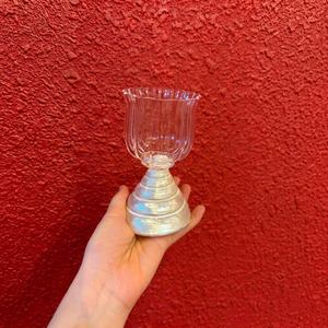 Verres à highball en grès en forme de coquillage, design français fait main en laiton – Cadeau jetable pour mariage, anniversaire, demoiselle d'honneur - Product Image 1