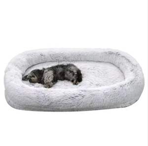 Perrera humana de felpa redonda para mascotas, cama para perros, esponja cálida para invierno, almohadilla para perros, suministros para mascotas, colchón para mascotas - Product Image 4