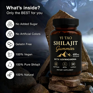 Gomitas de Shilajit del Himalaya de Marca Privada/OEM/ODM, Suplemento Antioxidante para la Salud Inmunológica, MOQ Bajo de 50 Piezas - Product Image 3