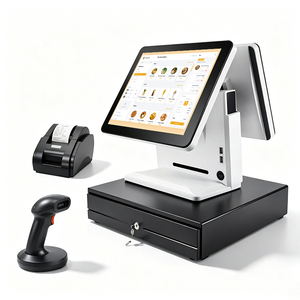 เครื่องบันทึกเงินสดขนาด 15.6 นิ้ว พร้อมซอฟต์แวร์ POS ระบบ POS ออลอินวัน พร้อมจอแสดงผลสำหรับลูกค้า เครื่องพิมพ์ และลิ้นชักเก็บเงิน - Product Image 1