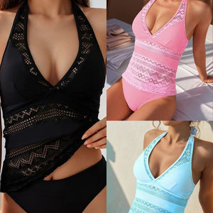 Nouveau maillot de bain une pièce pour femmes, sexy et tendance, avec ruban et cordon de serrage, amincissant - Product Image 1