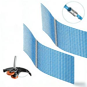 A6487 Paquete de 40 Cintas de Nylon Resistentes para Desbrozadora, 3.5mm 40cm, Azul con Hebilla, para Black&Decker GL680 GL685 GL69 - Product Image 1