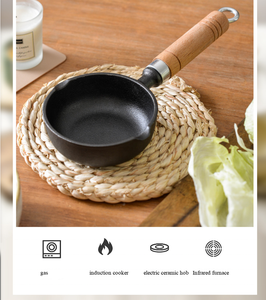 Mini-casserole <span class=keywords><strong>en</strong></span> fonte sans revêtement pour la maison et la cuisine, multifonctionnelle, pour lait, sauces et œufs, avec bec verseur pour la cuisson domestique - Product Image 3