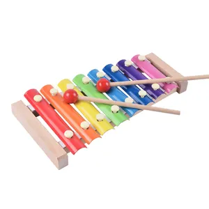 Giocattoli per strumenti musicali educativi precoci che bussano a mano giocattolo xilofono in legno per pianoforte