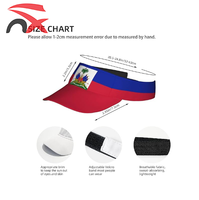 Vente en gros de drapeaux haïtiens ordinaires d'été personnalisés chapeau vide drapeau national d'Haïti casquettes de soleil chapeau de golf de tennis pour l'extérieur