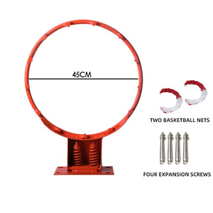 Cestini da <span class=keywords><strong>basket</strong></span> all'aperto in acciaio metallico forti canestri da <span class=keywords><strong>basket</strong></span> Standard 35 cm e 45 cm cesti da <span class=keywords><strong>basket</strong></span> arancione e nero - Product Image 2