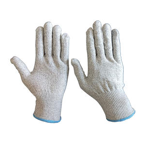 Guantes de punto de algodón de hilo de algodón polivinílico Guantes DE SEGURIDAD DE TRABAJO blancos/blanqueados - Product Image 1