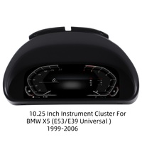 Vente flash : Tableau de bord numérique complet 12,25 pouces, écran tactile IPS, CarPlay sans fil, Android pour BMW X5 E39 E53 1999-2006, installation facile