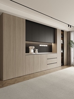 Aparador de Madera Maciza Moderno, Ecológico, Duradero y de Lujo, Personalizado, con Gabinete de Despensa para Comedor