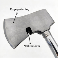 Poignée tubulaire de style japonais, hache de forgeage pour enlever les ongles d'extérieur, hache de feu