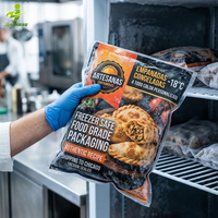 Sacs d'emballage en plastique de qualité alimentaire imprimés sur mesure pour empanadas congelées, viande, pâtisserie, sachet sous vide à trois côtés scellés