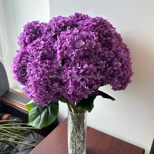 G167 Día de San Valentín Telón de fondo Decoración <span class=keywords><strong>Lila</strong></span> Púrpura Hortensia Tema Boda Arreglo floral Flores de hortensia artificiales - Product Image 3