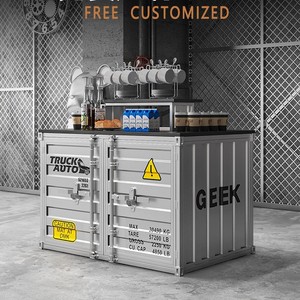 Espositore Industriale per Vini e Accessori, Scaffale da Supermercato, Tavolo <span class=keywords><strong>Vintage</strong></span> in Ferro Battuto, Espositore da Vetrina - Product Image 2