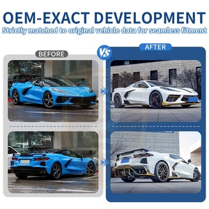 Kit carrosserie en fibre de carbone sèche pour <span class=keywords><strong>Chevrolet</strong></span> <span class=keywords><strong>Corvette</strong></span> <span class=keywords><strong>C8</strong></span> <span class=keywords><strong>2023</strong></span> : Lame avant, aileron latéral, diffuseur arrière et prises d'air de pare-chocs - Product Image 2