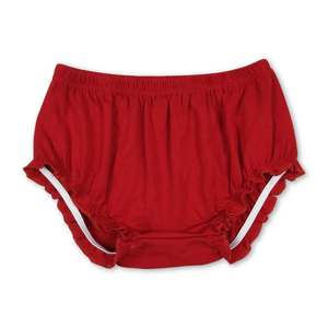 Nuevos pantalones cortos de verano con volantes para niñas, cubrepañales de color liso para bebés, shorts de boutique para niños - Product Image 3