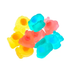 Amos OEM Private Label Children Fruit Juicy Filled Gummies Animal Bulk Sweet Gummy Candy