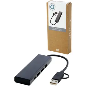 Hub USB Rise in alluminio riciclato, gadget ecologici - Product Image 4