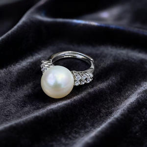 WENCHI 11770 Juego de Pulsera y Anillo de Plata S925 DIY, Cadena de Dedo Vacía con Perlas y Accesorios, Estilo Lazo de Mariposa de 7-9mm - Product Image 2