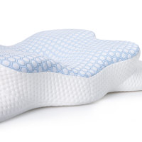 Luxuriöses Ergonomisches Schmetterlingsförmiges Kühlgel-Memoryschaum-Kissen mit Abnehmbarem Eisbezug, Atmungsaktiv und Anpassbar für Gesunden Schlaf