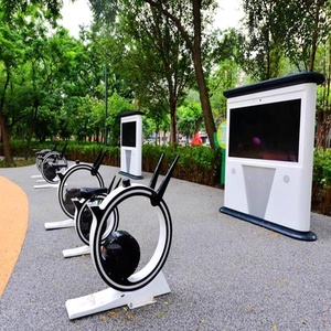 AI ciclismo da corsa virtuale Smart Fitness Bike con AR <span class=keywords><strong>Multiplayer</strong></span> interattivo per attrezzature da divertimento all'aperto - Product Image 1