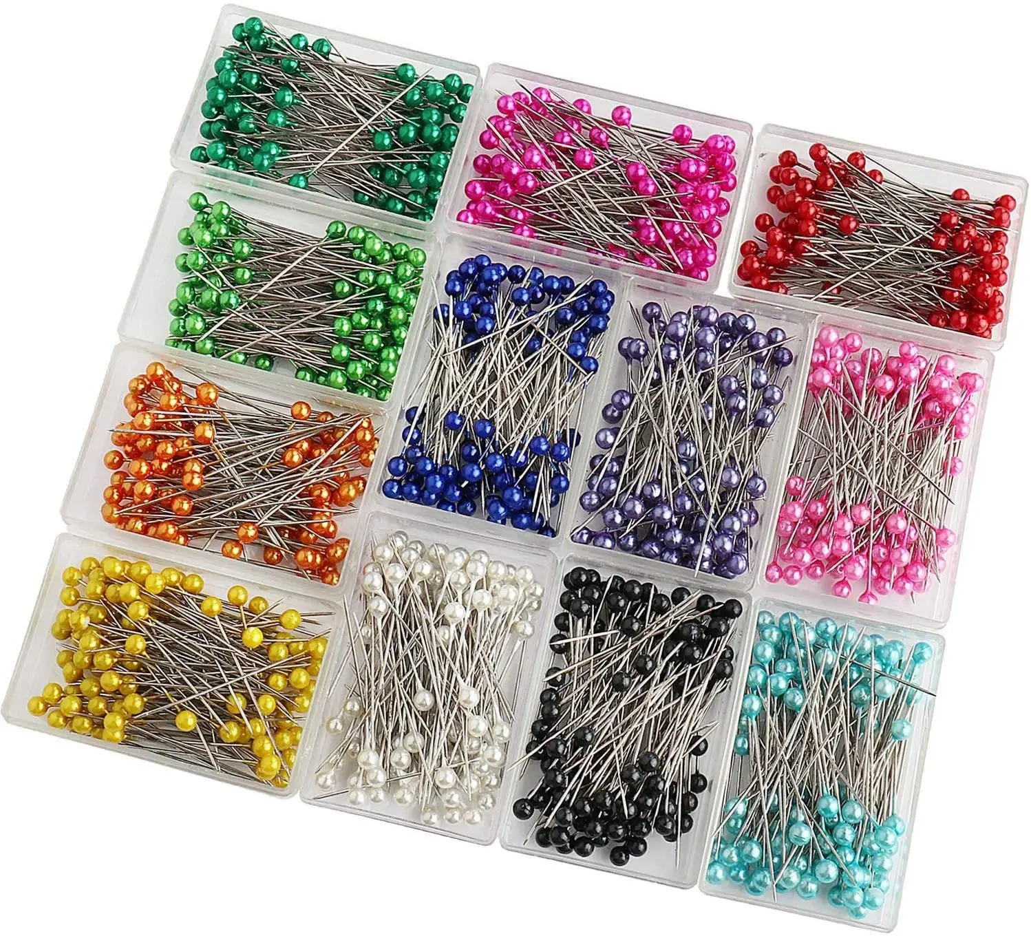 Épingles à tête de perles, perles de couleurs assorties, lot de 100 pièces, livraison gratuite