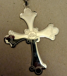 Collana con Croce Caldea Personalizzata in Acciaio Inox Placcato Oro 18K, Gioielli Religiosi Cristiani Siriaci Orientali Incisi, Vendita all'Ingrosso - Product Image 3