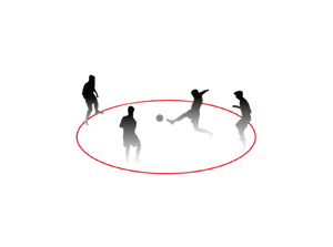 T382 Tiki Taka Ring 4M/5M/6M Escalera de agilidad para entrenamiento de fútbol de paso pequeño Rondo Anillo de entrenamiento de fútbol - Product Image 2