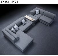 Villa Salon Ensemble de canapés sectionnels en cuir de grande taille en forme de U Canapé d'angle modulaire de luxe Ensemble de meubles Canapé chaise moderne