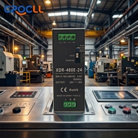 Alimentation électrique sur rail DIN XDR-480-24 480W 24V 20A 95% d'efficacité à sorties multiples pour contrôle industriel, automatisation PLC, machine