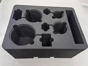 OEM Custom Die Cut EVA PU <b>Foam</b> Insert Cup Holder High Density Shockproof Protective Tray 6Cups Drink Transport Factory Wholesale - Product Image 2