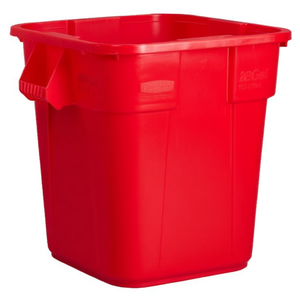Bidone per Rifiuti Quadrato Brute da 105 Litri, Contenitore Resistente Rosso - Product Image 2