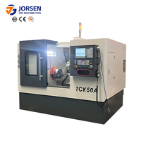 Mesin Bubut CNC TCK50A Tipe Slant Bed, Swing 500mm, Lubang Spindle 66mm, 3000 RPM, Turret 8 Stasiun, Pemesinan Poros